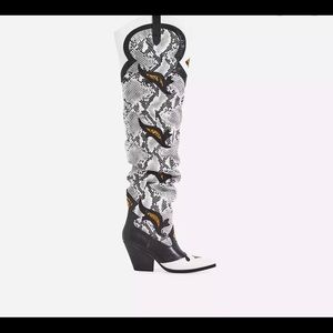 Ego Molly embroidered thigh high western boot